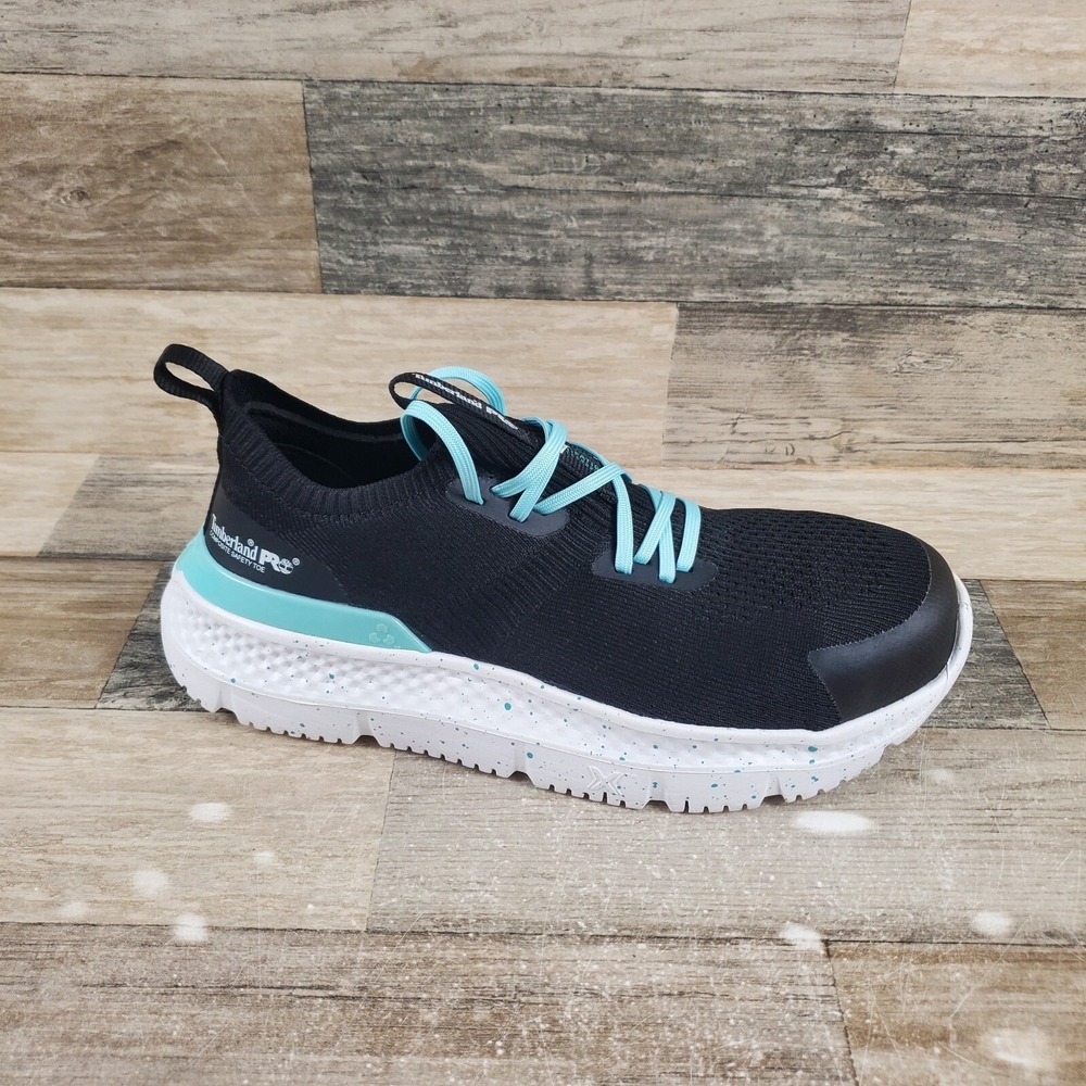 Timberland PRO Setra Womens Shoes Sz 6 Black Knit Composite Safety Toe Workwear
